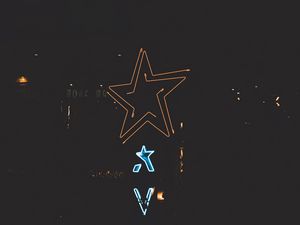 Preview wallpaper star, shape, light, dark background