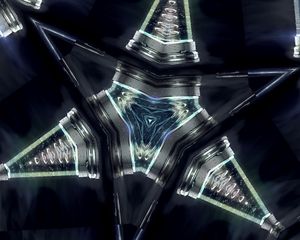 Preview wallpaper star, shapes, lines, dark