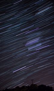 Preview wallpaper star trail, stars, lines, night, sky