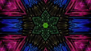Preview wallpaper star, zigzags, fractal, abstraction
