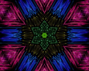 Preview wallpaper star, zigzags, fractal, abstraction