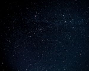 Preview wallpaper starfall, night, stars, space