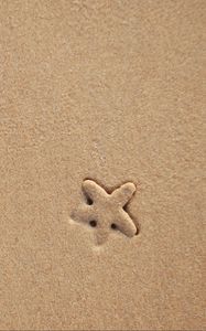 Preview wallpaper starfish, sand, beach, texture