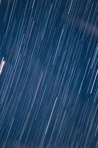 Preview wallpaper starry sky, blur, long exposure, light, motion