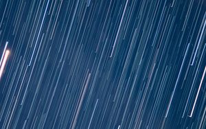 Preview wallpaper starry sky, blur, long exposure, light, motion