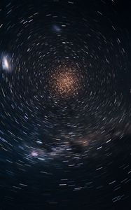 Preview wallpaper starry sky, blur, rotation, abstraction