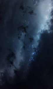 Preview wallpaper starry sky, clouds, nebula