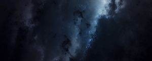 Preview wallpaper starry sky, clouds, nebula