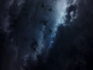 Preview wallpaper starry sky, clouds, nebula
