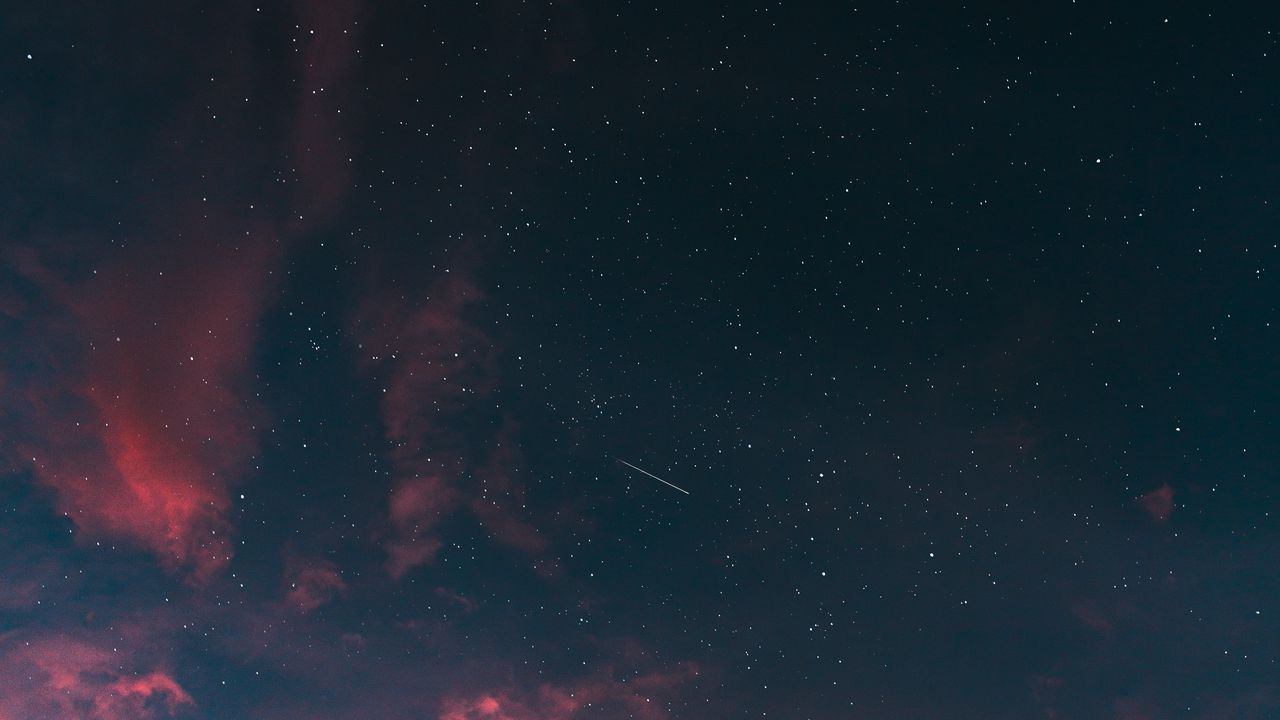 Wallpaper starry sky, clouds, sunset