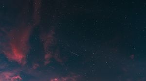 Preview wallpaper starry sky, clouds, sunset