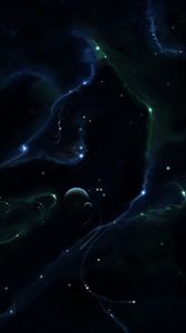 Preview wallpaper starry sky, constellation, galaxy, universe, stars, shine