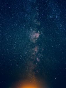 Preview wallpaper starry sky, galaxy, light, night