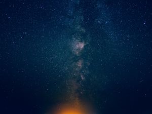 Preview wallpaper starry sky, galaxy, light, night