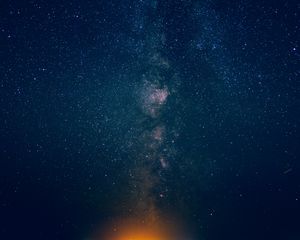 Preview wallpaper starry sky, galaxy, light, night