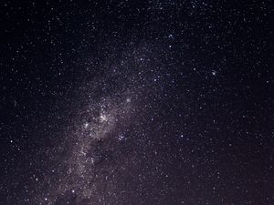 Preview wallpaper starry sky, galaxy, milky way, glitter, night