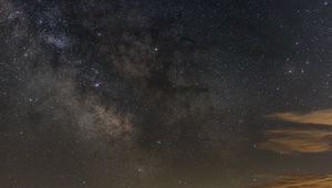 Preview wallpaper starry sky, galaxy, sky, night, brown