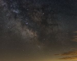 Preview wallpaper starry sky, galaxy, sky, night, brown
