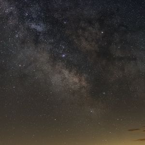 Preview wallpaper starry sky, galaxy, sky, night, brown