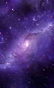 Preview wallpaper starry sky, galaxy, universe, space, violet