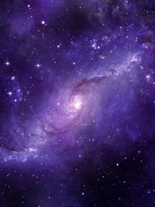 Preview wallpaper starry sky, galaxy, universe, space, violet