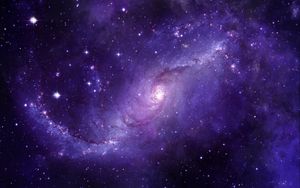Preview wallpaper starry sky, galaxy, universe, space, violet