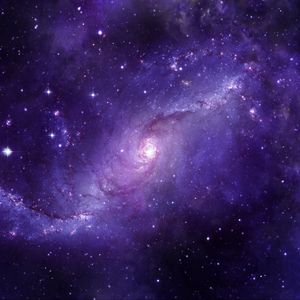 Preview wallpaper starry sky, galaxy, universe, space, violet