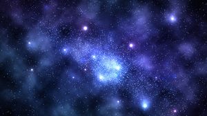 Preview wallpaper starry sky, glow, stars