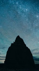 Preview wallpaper starry sky, hills, night