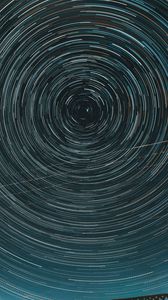 Preview wallpaper starry sky, long exposure, swirling, motion, light, night
