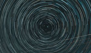Preview wallpaper starry sky, long exposure, swirling, motion, light, night
