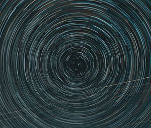Preview wallpaper starry sky, long exposure, swirling, motion, light, night