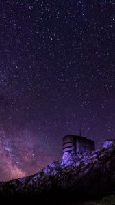 Preview wallpaper starry sky, milky way, alderney, channel islands