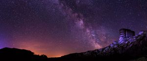 Preview wallpaper starry sky, milky way, alderney, channel islands