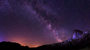 Preview wallpaper starry sky, milky way, alderney, channel islands