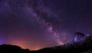 Preview wallpaper starry sky, milky way, alderney, channel islands