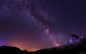 Preview wallpaper starry sky, milky way, alderney, channel islands