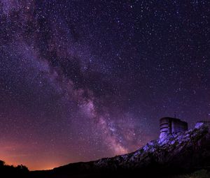 Preview wallpaper starry sky, milky way, alderney, channel islands