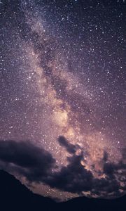 Preview wallpaper starry sky, milky way, clouds, night