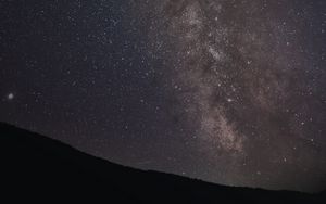 Preview wallpaper starry sky, milky way, horizon, night, stars