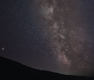 Preview wallpaper starry sky, milky way, horizon, night, stars
