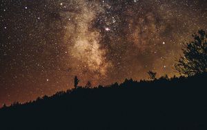 Preview wallpaper starry sky, milky way, night, weston, united states