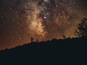 Preview wallpaper starry sky, milky way, night, weston, united states