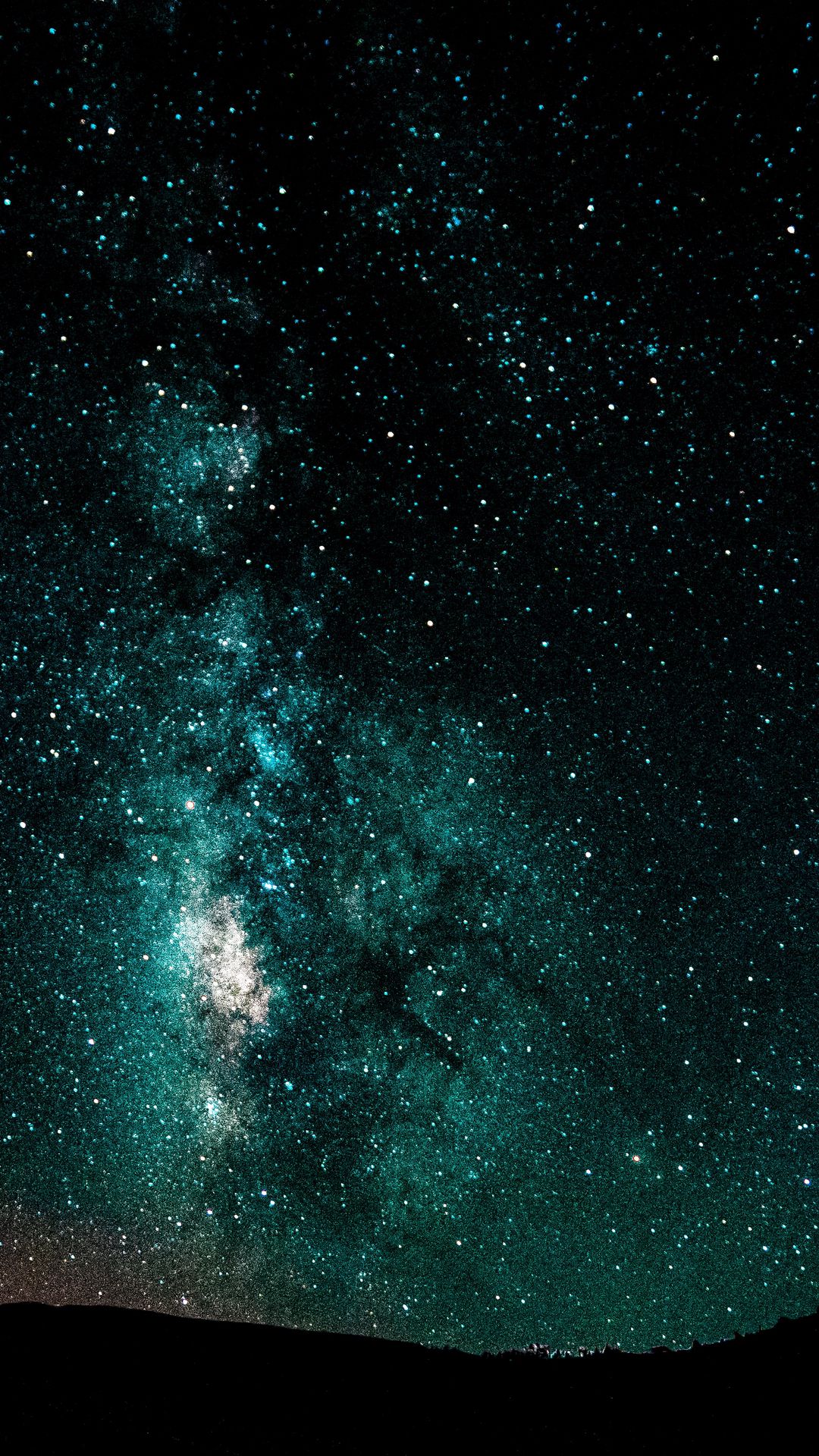 1080x1920 Wallpaper starry sky, milky way, night, shining, galaxy