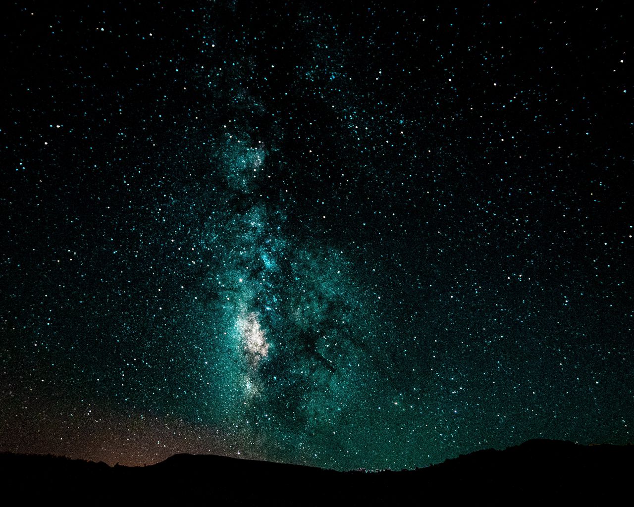 1280x1024 Wallpaper starry sky, milky way, night, shining, galaxy