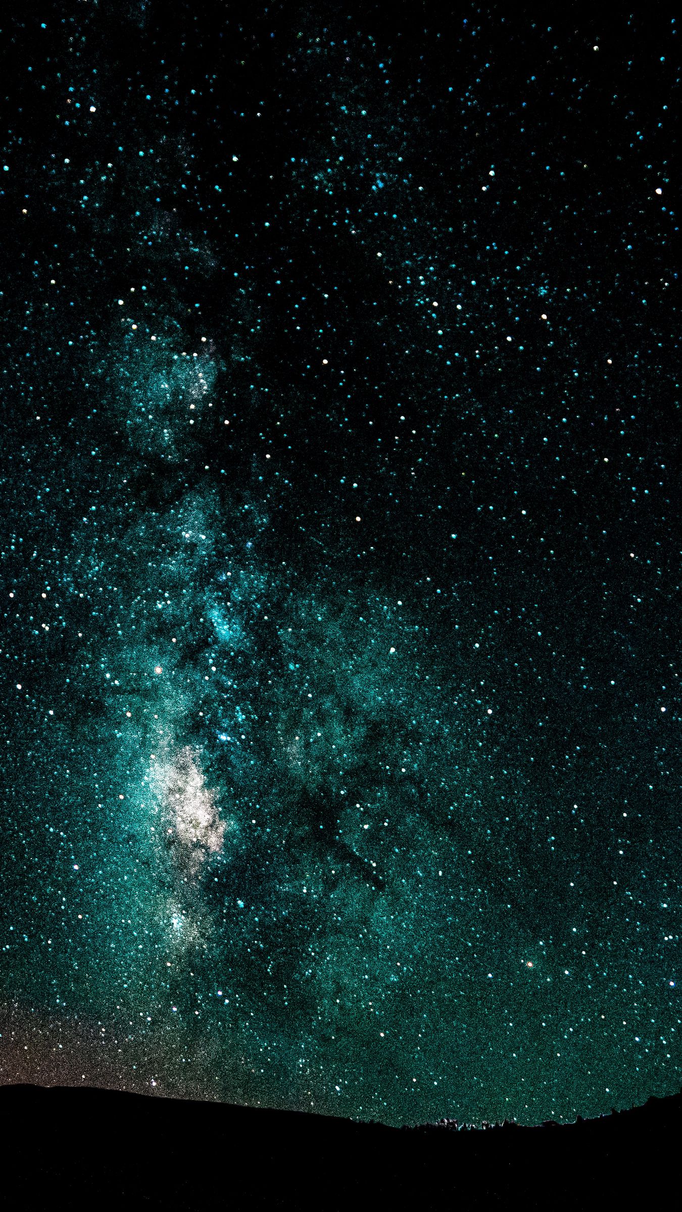 1350x2400 Wallpaper starry sky, milky way, night, shining, galaxy