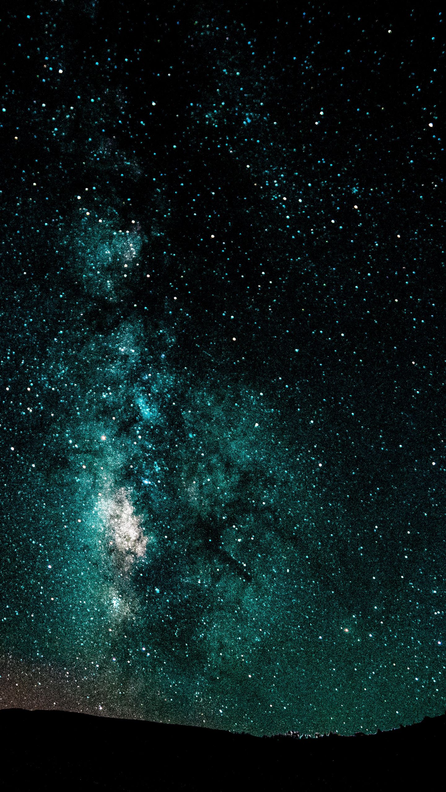 1440x2560 Wallpaper starry sky, milky way, night, shining, galaxy