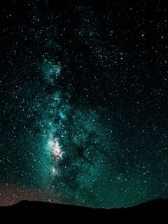 240x320 Wallpaper starry sky, milky way, night, shining, galaxy