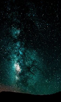 240x400 Wallpaper starry sky, milky way, night, shining, galaxy