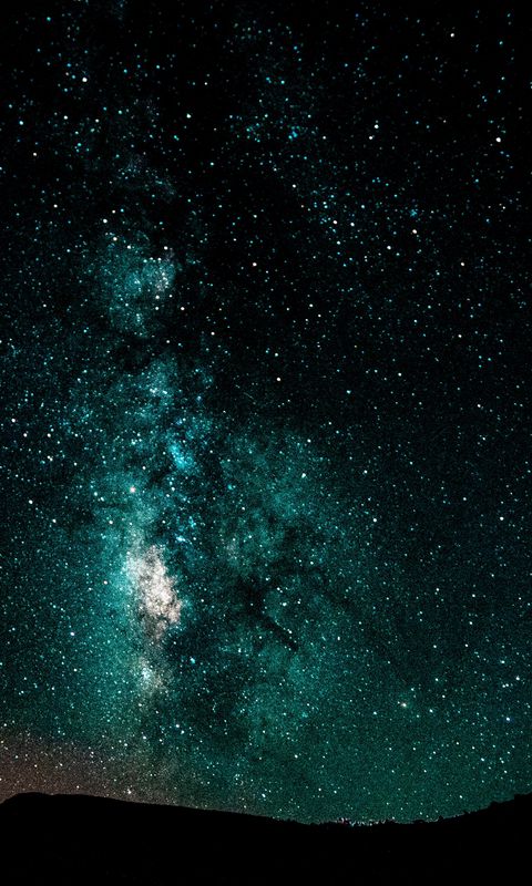 480x800 Wallpaper starry sky, milky way, night, shining, galaxy